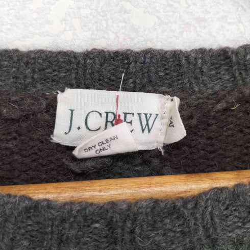 ジェイクルー J.CREW 巨人タグ アーガイル柄 クルーネックウールニット メンズ M