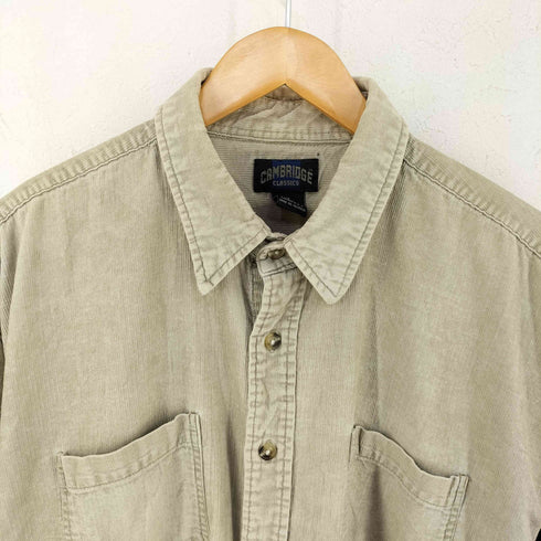 CAMBRIDGE CLASSICS コーデュロイ コットン長袖シャツ メンズ import:XL