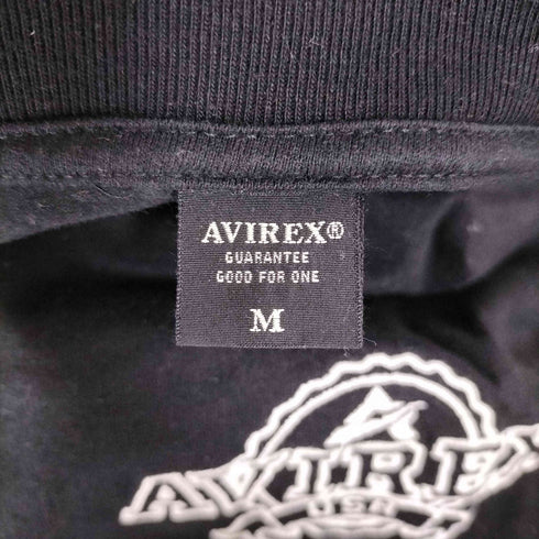 アヴィレックス AVIREX 両面ロゴ刺繍 クルーネックTシャツ メンズ JPN:M