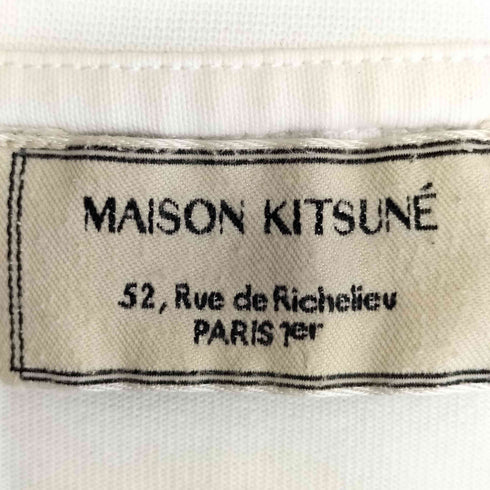 メゾンキツネ MAISON KITSUNE 刺繍 ワンポイント オーバーサイズ Tシャツ メンズ import:M