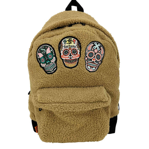 サスクワァッチファブリックス SASQUATCHfabrix. メキシカンスカル ワッペン ボア バックパック メンズ ONE SIZE