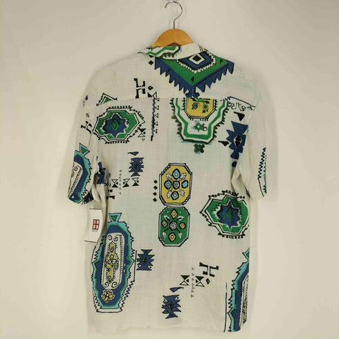 ザラ ZARA RELAXED FIT レーヨン 開襟 オープンカラーシャツ メンズ import:M