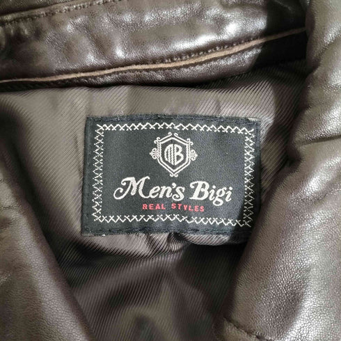 メンズビギ MENS BIGI 羊革 レザー シングル ライダースジャケット メンズ 03