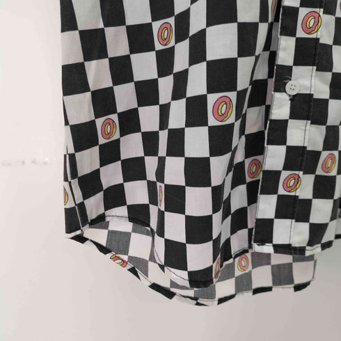 ゴルフワン GOLF WANG USA製 OFWGKTA odd future チェック ドーナツ柄 S/S シャツ メンズ import:M