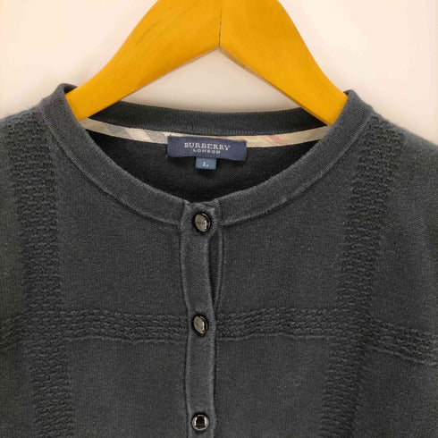 バーバリーロンドン BURBERRY LONDON チェック柄クルーネックカーディガン レディース import:L