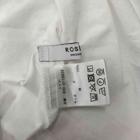 ローズバッド ROSE BUD 20SS バックオープン バンドカラー S/S シャツ ワンピース レディース FREE