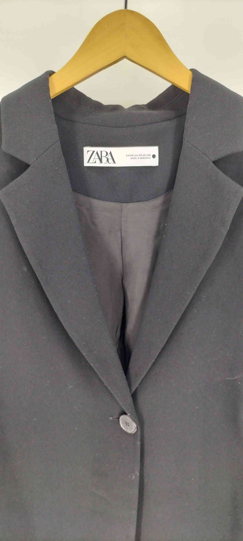 ザラ ZARA サイドベルト 1B シングルブレスト テーラード ベスト レディース import:XS