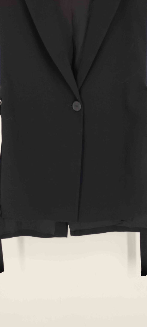 ザラ ZARA サイドベルト 1B シングルブレスト テーラード ベスト レディース import:XS