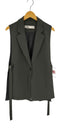 ザラ ZARA サイドベルト 1B シングルブレスト テーラード ベスト レディース import:XS