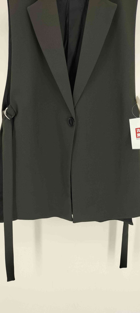 ザラ ZARA サイドベルト 1B シングルブレスト テーラード ベスト レディース import:XS