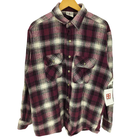 フリーカントリー free country 90S USA製 フラップポケット コットン L/S フランネル シャツ メンズ import:L
