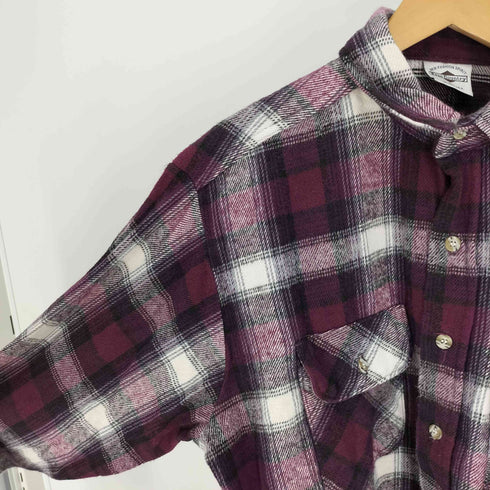 フリーカントリー free country 90S USA製 フラップポケット コットン L/S フランネル シャツ メンズ import:L