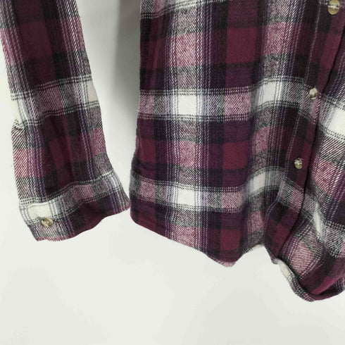 フリーカントリー free country 90S USA製 フラップポケット コットン L/S フランネル シャツ メンズ import:L