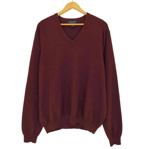 ブルックスブラザーズ BROOKS BROTHERS 香港製 メリノウール Vネック ニット メンズ import:L