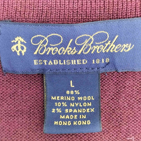 ブルックスブラザーズ BROOKS BROTHERS 香港製 メリノウール Vネック ニット メンズ import:L