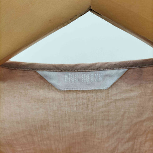 ピンクハウス PINK HOUSE 90S 94AW フロント リボン ピンタック レース デザイン ブラウス レディース