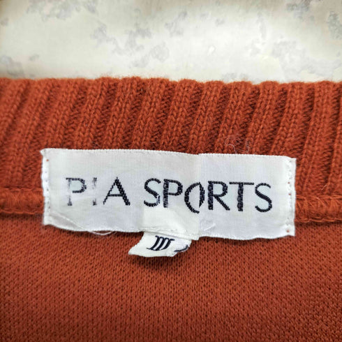 PIA SPORTS フロントジップクルーネックニット メンズ JPN:3