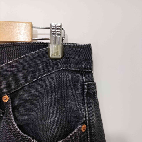 リーバイス Levis 501 ボタン裏4985刻印 ストーンウォッシュボタンフライブラックデニムパンツ メンズ W34L32