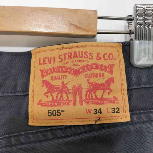 リーバイス Levis 505 レギュラーフィットジップフライデニムパンツ メンズ W34L32