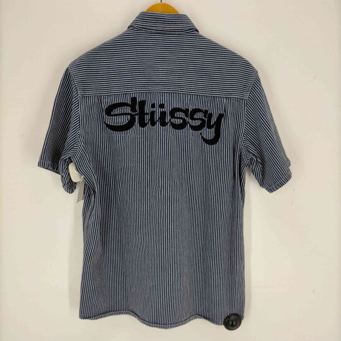 ステューシー Stussy バックロゴ刺繍 ヒッコリーワークシャツ メンズ JPN:S