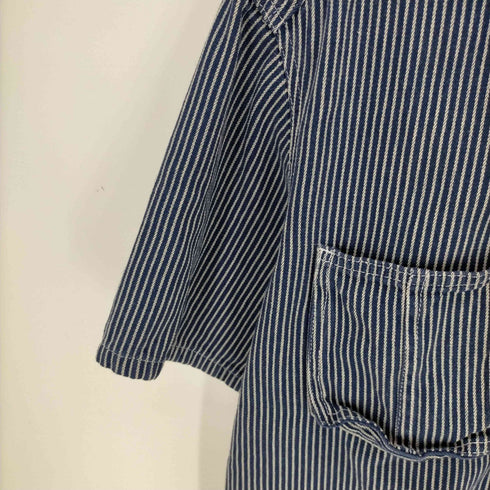 ステューシー Stussy バックロゴ刺繍 ヒッコリーワークシャツ メンズ JPN:S
