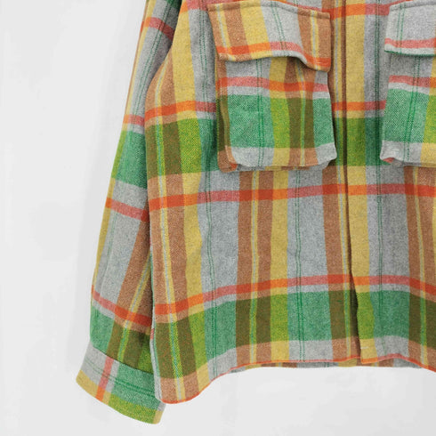 ユニバーサルスタイル UNIVERSAL STYLE WEAR チェック ライト ファティーグ シャツ メンズ JPN:L