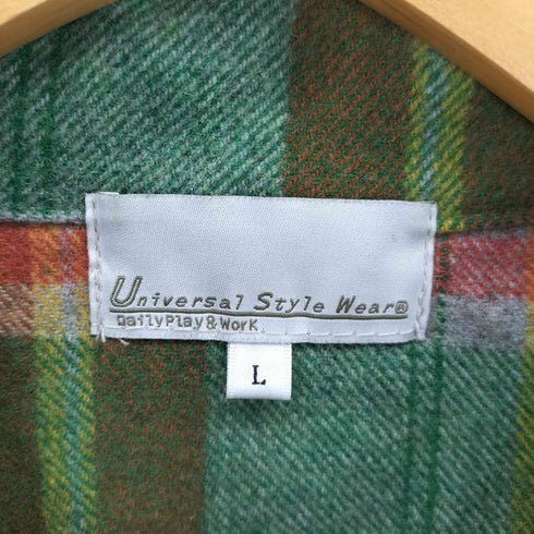 ユニバーサルスタイル UNIVERSAL STYLE WEAR チェック ライト ファティーグ シャツ メンズ JPN:L