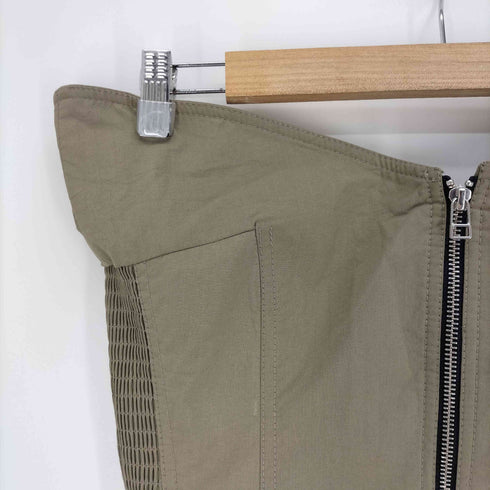 ザラ ZARA ZIPPER BUSTIER ジッパー ビスチェ ベアトップ レディース import:M