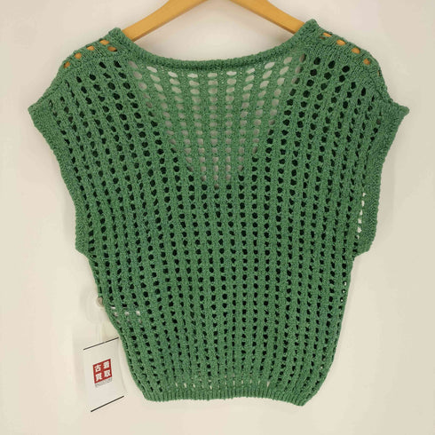 ザラ ZARA CUTWORK カットワーク シェニール ニット トップス レディース import:L