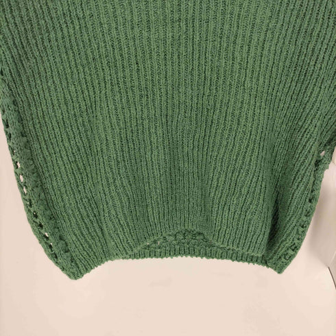 ザラ ZARA CUTWORK カットワーク シェニール ニット トップス レディース import:L