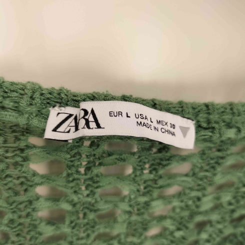 ザラ ZARA CUTWORK カットワーク シェニール ニット トップス レディース import:L