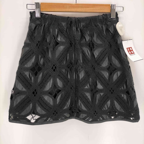 アメリ AMERI FAKE LEATHER CUT WORK SKIRT レディース