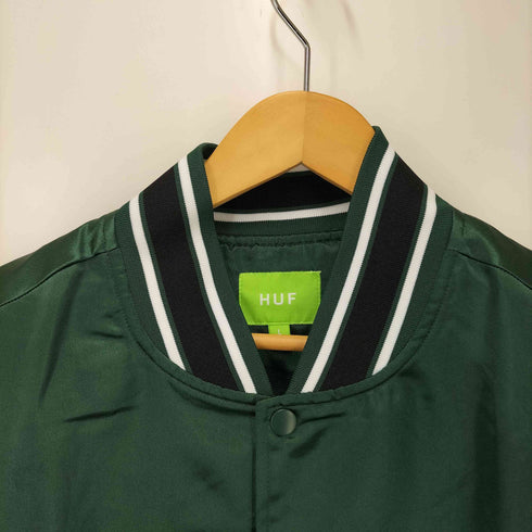 ハフ HUF 22AW Crackerjack Satin Baseball JKT スタジアムジャケット スタジャン メンズ import:L