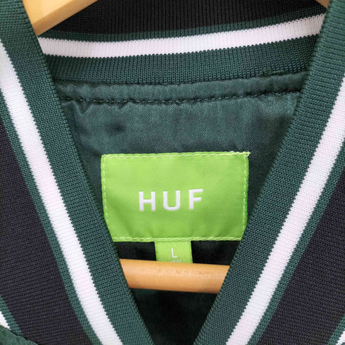 ハフ HUF 22AW Crackerjack Satin Baseball JKT スタジアムジャケット スタジャン メンズ import:L