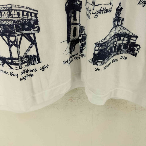 フルーツオブザルーム FRUIT OF THE LOOM MICHIGAN RAG 灯台プリントクルーネックTシャツ メンズ import:L