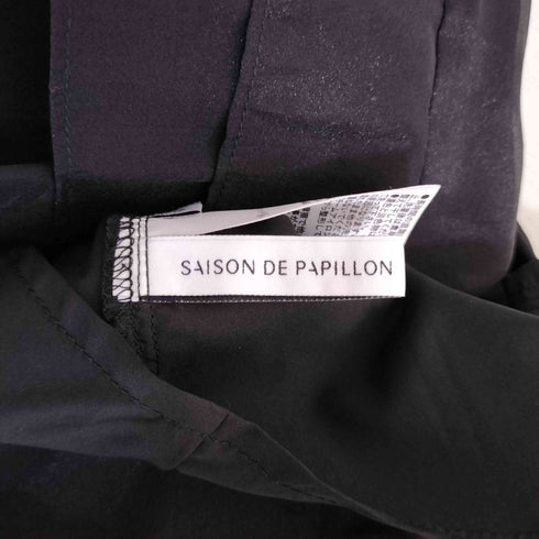 セゾンドパピヨン SAISON DE PAPILLON 前後2Wayシアー素材リボンタイフリルブラウス レディース JPN:M