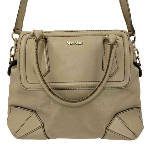 マックスマーラ MAX MARA ロゴプレート 2WAY レザーショルダーバッグ レディース