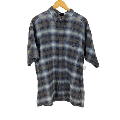 パタゴニア patagonia ポルトガル製 オーガニックコットンオンブレチェックシャツ メンズ import:L