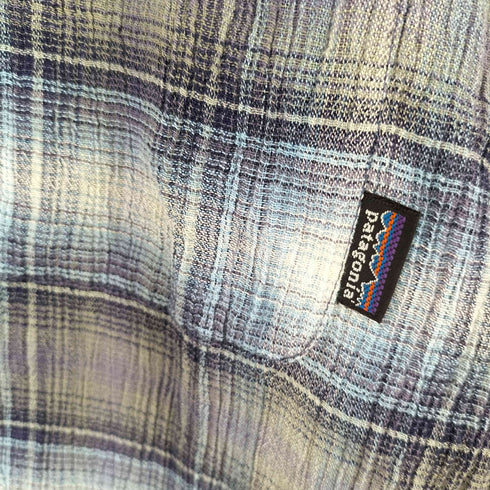 パタゴニア patagonia ポルトガル製 オーガニックコットンオンブレチェックシャツ メンズ import:L