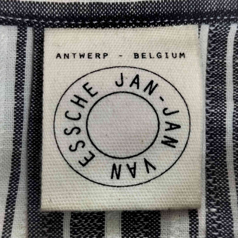 ヤンヤンヴァンエシュ JAN-JAN VAN ESSCHE COTTON LINEN CONTRAST STRIPE ストライプ ロングシャツ メンズ import:M