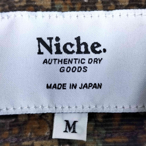 ニッチ niche. 花柄 コーデュロイ シャツ メンズ JPN:M