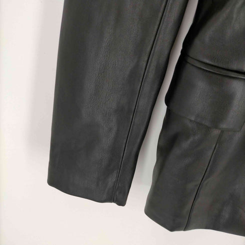 ザラ ZARA フェイクレザーダブルテーラードジャケット レディース import:S