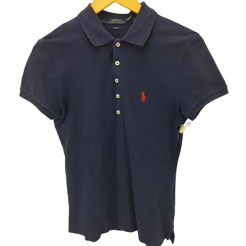 ポロラルフローレン POLO RALPH LAUREN SLIM FIT ポニー 刺繍 S/S ポロシャツ レディース import:M