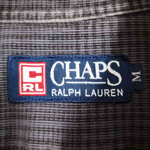 チャップスラルフローレン CHAPS RALPH LAUREN 90S BD L/S チェック柄シャツ メンズ import:M