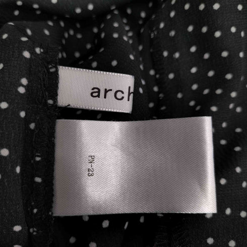 アルシーヴ archives バックボウタイ ドットブラウス レディース