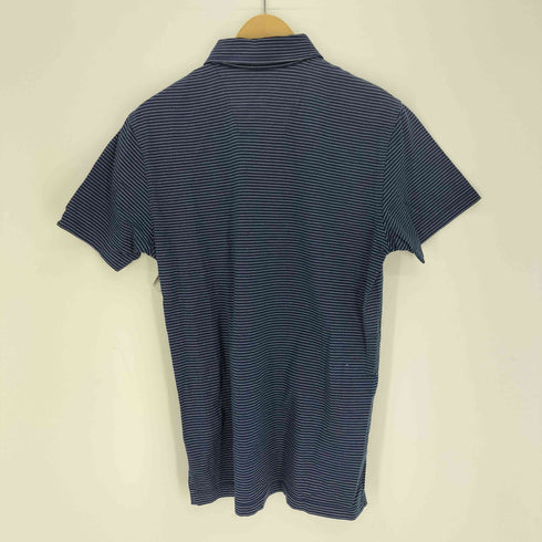 ブルックスブラザーズ BROOKS BROTHERS SLIM FIT ストライプ柄 ロゴ刺繍 S/S ポロシャツ メンズ import:S