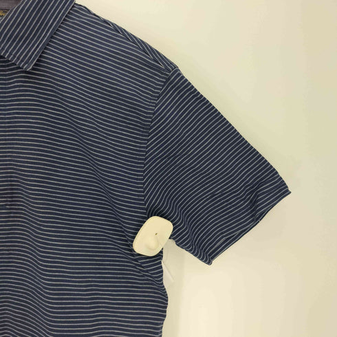 ブルックスブラザーズ BROOKS BROTHERS SLIM FIT ストライプ柄 ロゴ刺繍 S/S ポロシャツ メンズ import:S