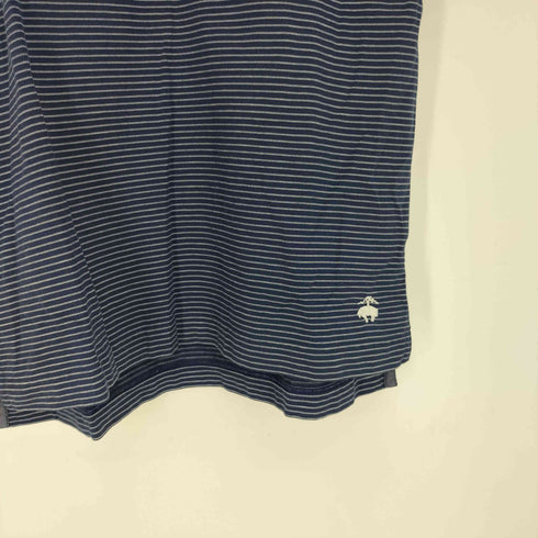 ブルックスブラザーズ BROOKS BROTHERS SLIM FIT ストライプ柄 ロゴ刺繍 S/S ポロシャツ メンズ import:S