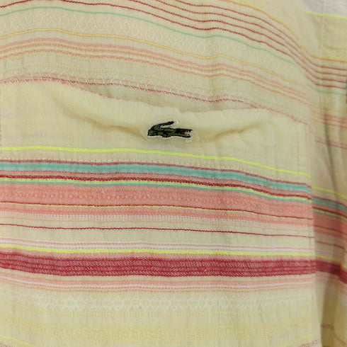 ラコステ LACOSTE ボーダー レギュラーカラーシャツ メンズ 3