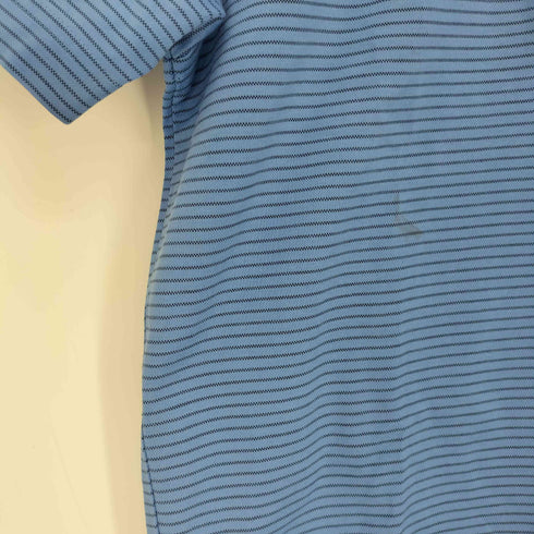 ブルックスブラザーズ BROOKS BROTHERS SLIM FIT ストライプ柄 ロゴ刺繍 S/S ポロシャツ メンズ import:S